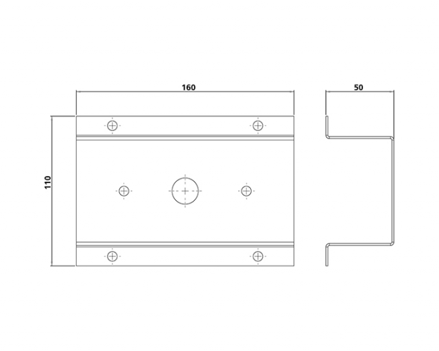 Afstand for synlig installation