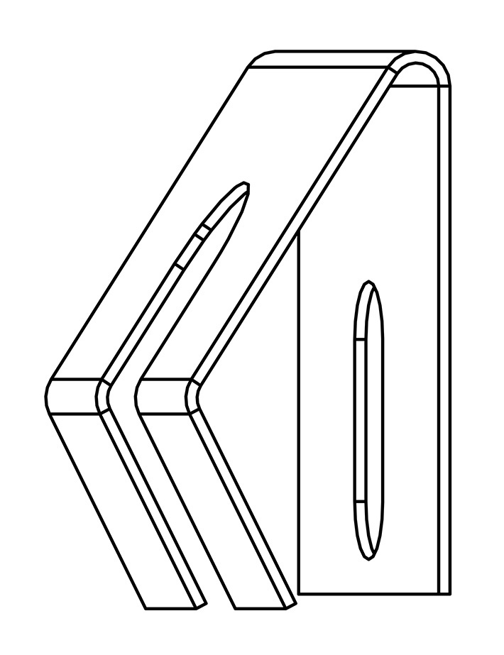 Klips til skjult støtteprofil (4 stk.)