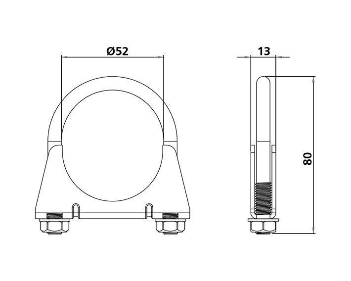 Rørfitting Sportshalarmatur 52mm Par