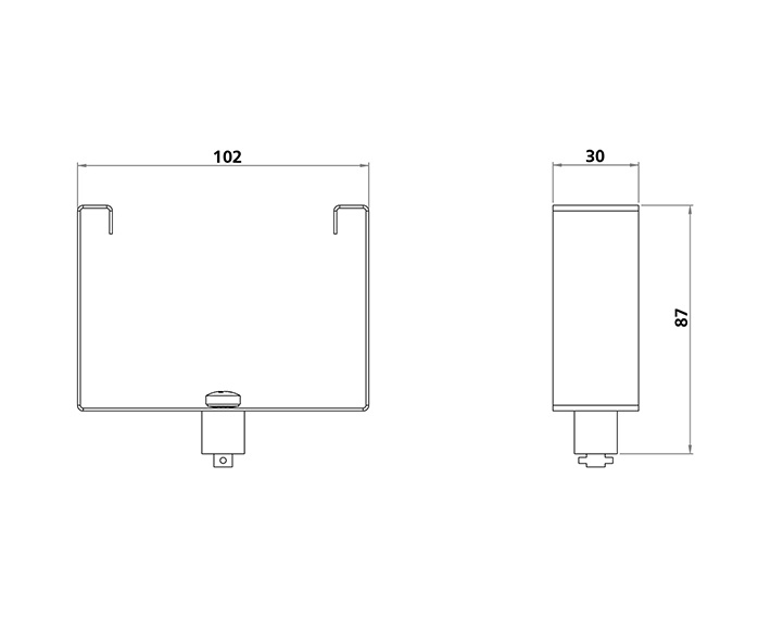 Beslag til armaturskinne 100mm