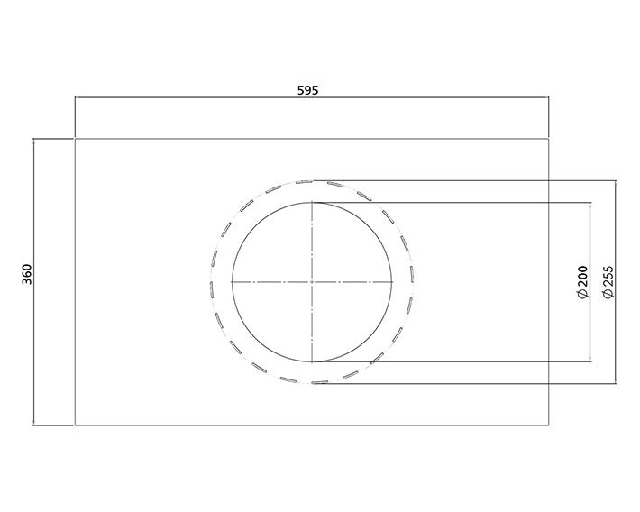 Monteringsplade 595x360