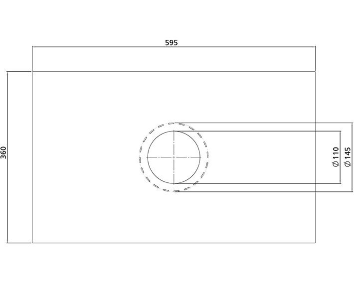 Monteringsplade 595x360